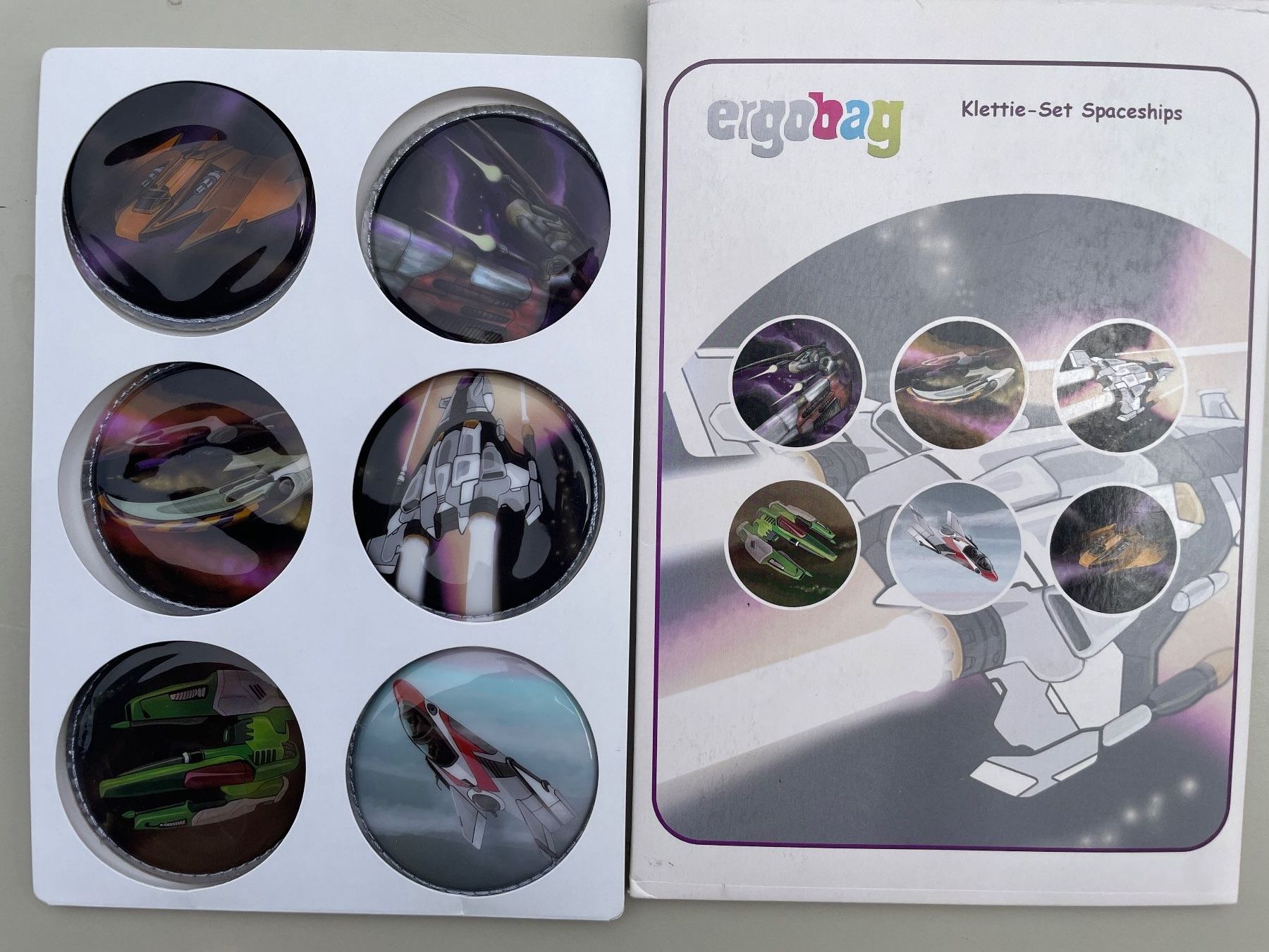 Ergobag Borse & Zaini: 6 Stück ERGOBAG Kletties "Spaceship" Set – Usato da Frasnacht venduto da GracyStore