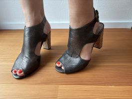 Fanyl Robin Sommerschuhe, Gr. 40, bronze-metallic Effekt