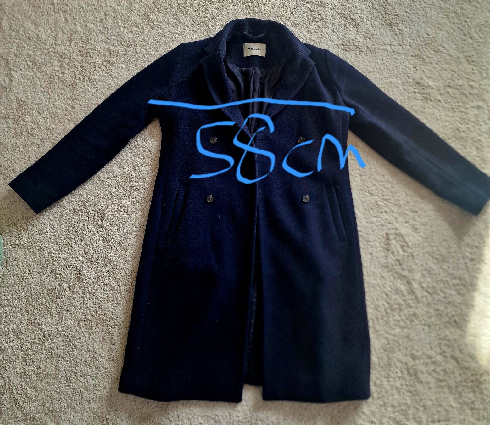 Cappotti: Modström Wool Blend Navy Coat, Size M, Perfect for Winter! – Usato da Zürich venduto da yam_rct6 8