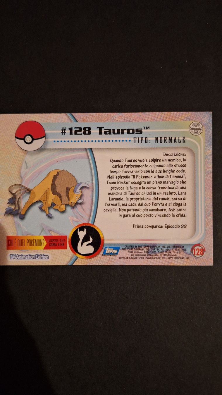 Pokémon Sammelbilder & Trading cards: Tauros Topps #128 Pokemon – Gebraucht aus Curio von CATE13 1