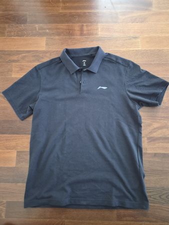 Original Li-Ning Poloshirt kurzarm, Herren, schwarz, neu! XL