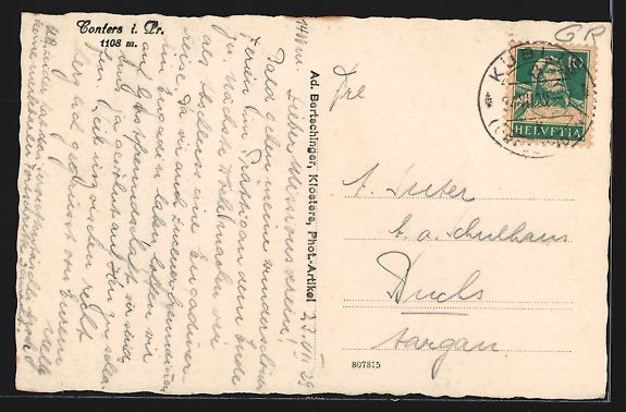 Cartoline postali: Conters i. P., Gesamtansicht mit Umgebun – Usato da Berlin venduto da bartko-reher 1