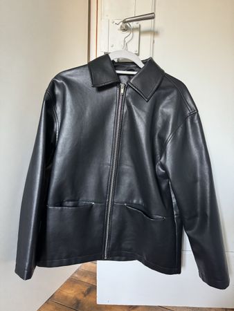 Schwarze Lederjacke Nakd 34/xs
