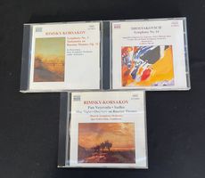 3 Klassik CDs: 2x Rimssky-Korsakov, 1x Schostakowitsch