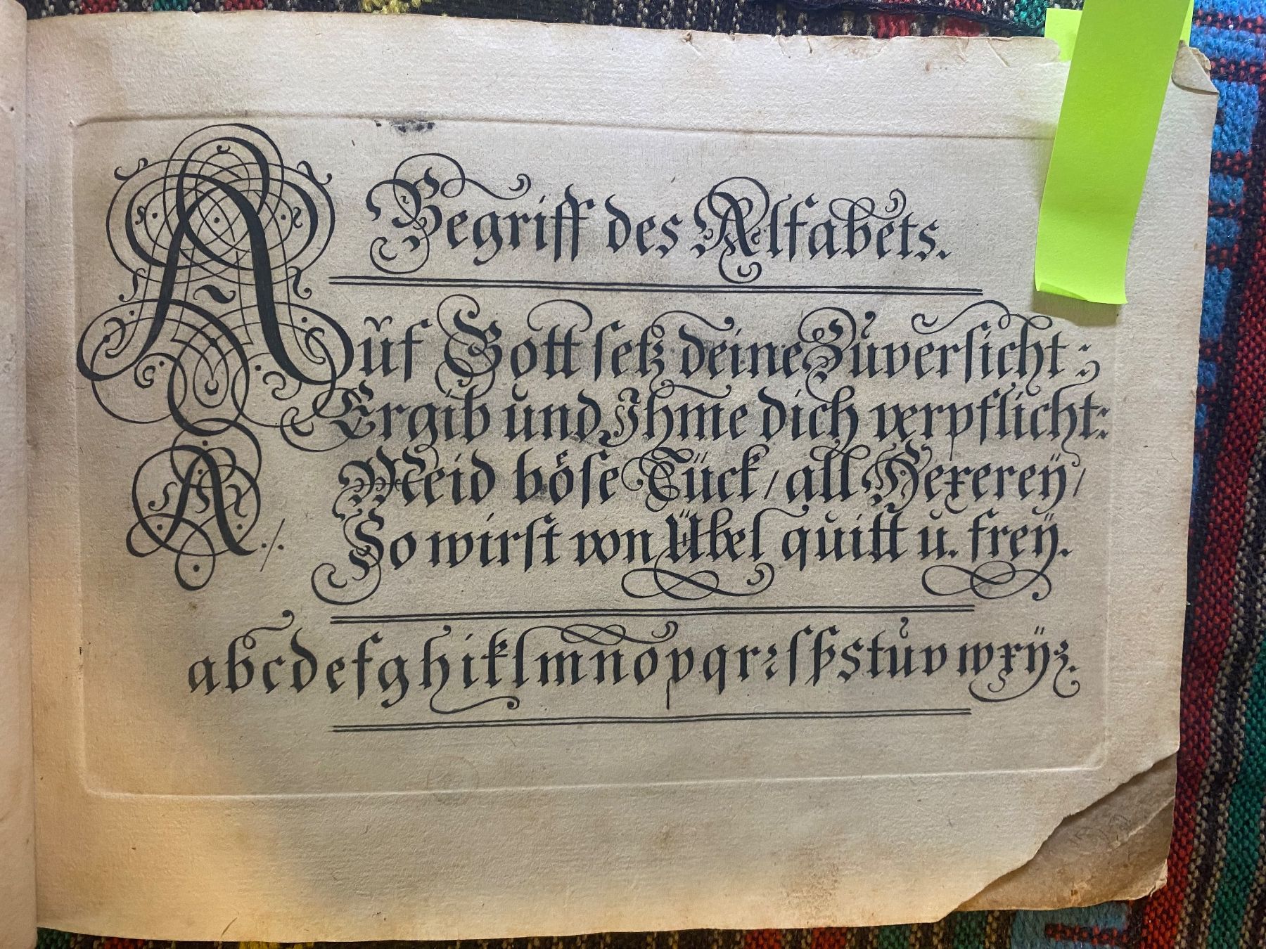 Dokumente: 1709 abc-Schriftenheft – Gebraucht aus Langendorf von Antik-Samariter 5