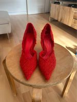 Red Pointed Heels - 36 worn once, Chic Style for Winter!