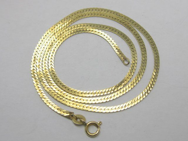 Ankerkette Schiffsanker Echt Gold 585 Glanz 4,3mm Länge 70cm - Juweli