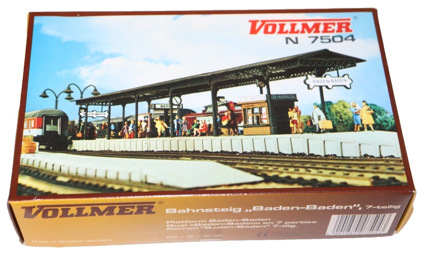 Vollmer Modellini di ferrovie: Vollmer 7504 Bahnsteig/Perron "Baden-Baden" – Nuovo e nell'imballaggio originale da Derendingen venduto da Benfis 1