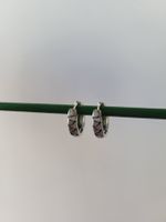 Boucles d'oreilles créoles argent 925 à motifs stylés!