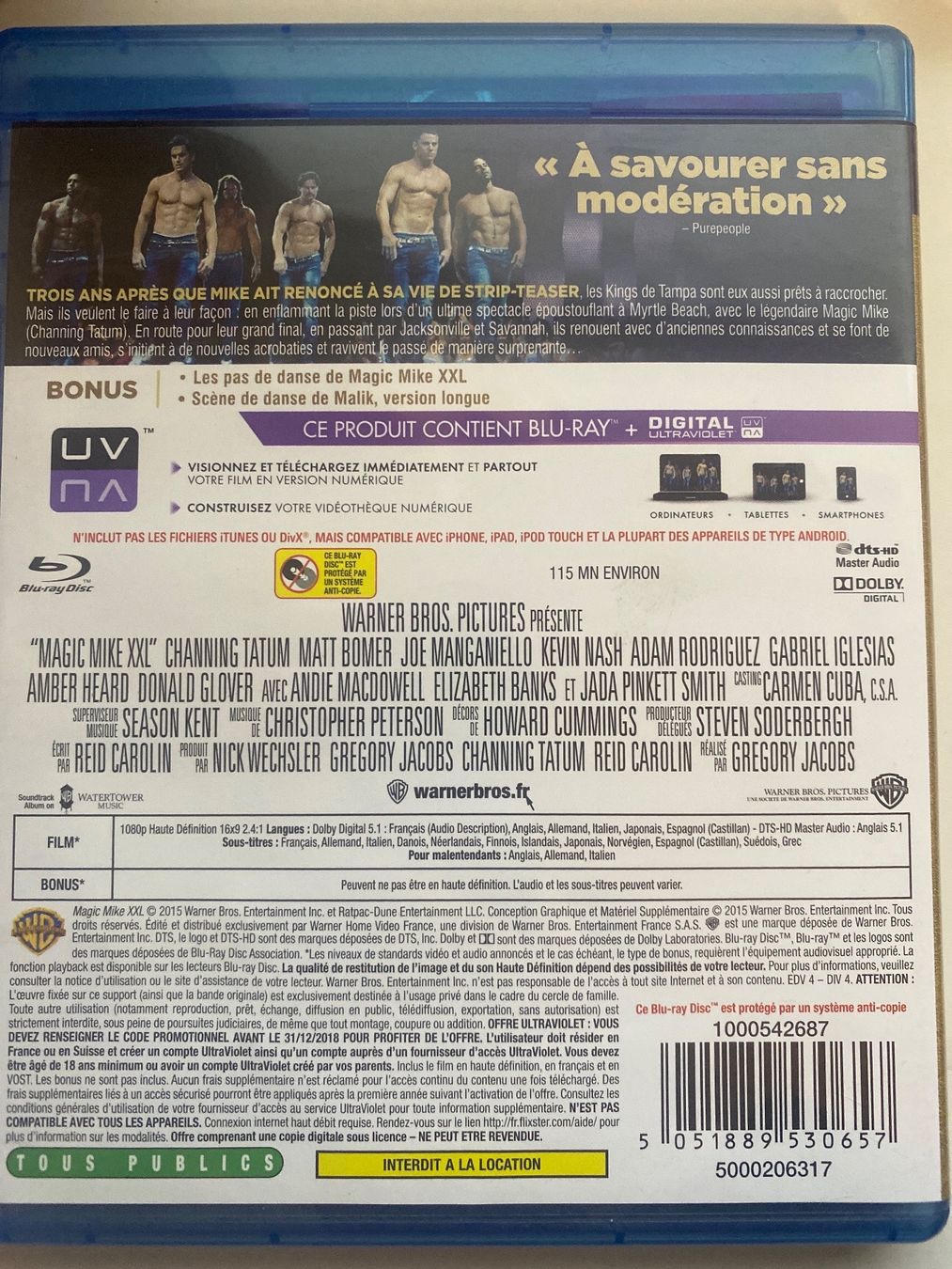 Tutti i DVDs: MAGIC MIKE XXL - CHANNING TATUM - BLURAY – Usato da Le Brassus venduto da cinema13 1