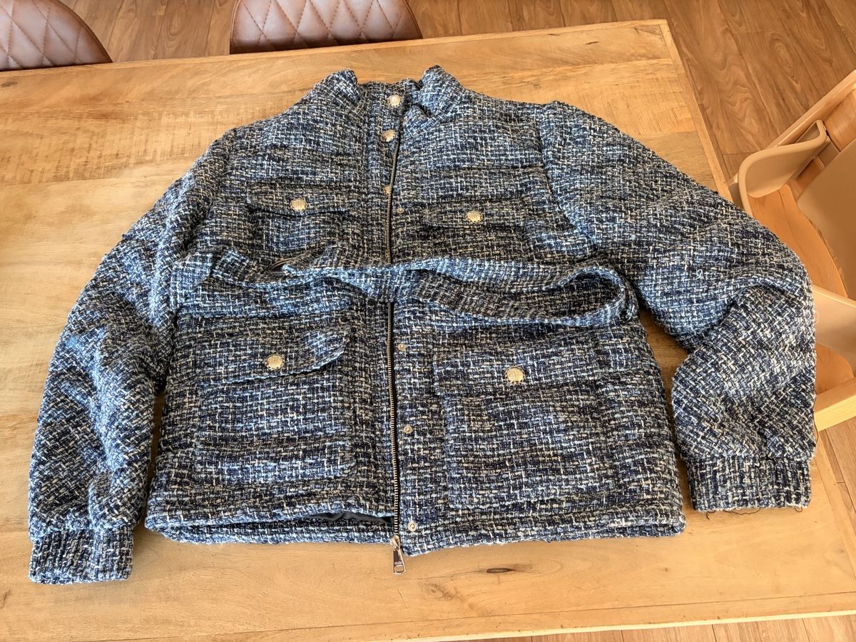Maje Giacche: Maje. Doudoune en Tweed Bleu. Taille 40 – Usato da Crans VS venduto da yor_n5h8