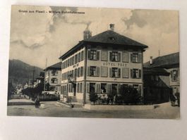 Gruss aus Flawil - Mittlere Bahnhofstrasse - Hotel Post 1912