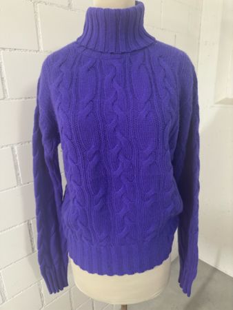 Kaschmir Zopfpullover FTC, Grösse M, violett