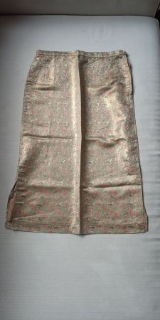 Boho Hippie 3-Teiler Rock Hose Schal Gold Muster Fasnacht
