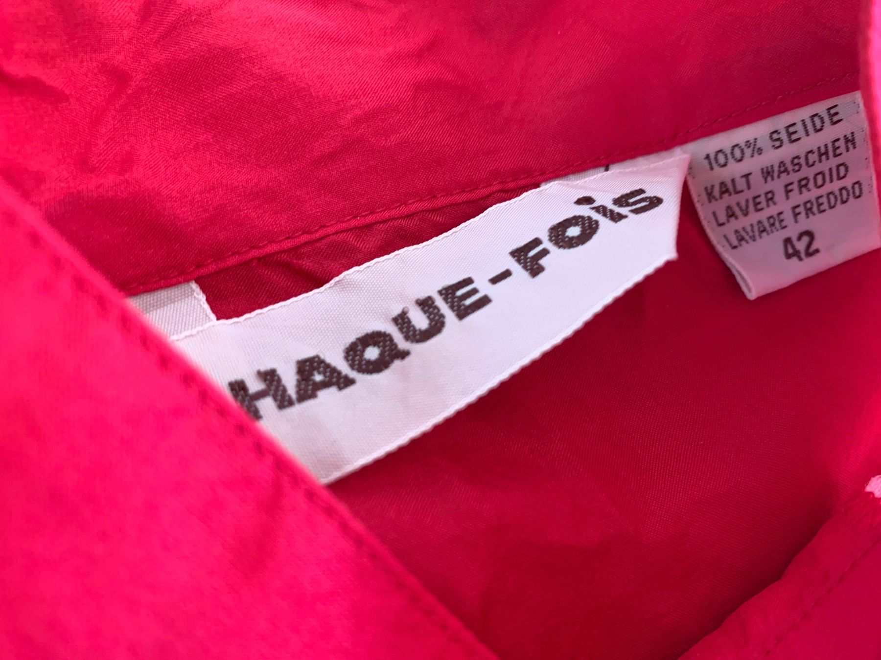 Camicette: Rote Seidenbluse von Chaque-Fois Gr. 42 – Usato da Meiringen venduto da magnooliaa 2