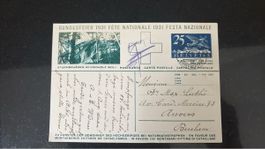 Postkarte Bundesfeier 1931 Riedholz Gruss an Brudi