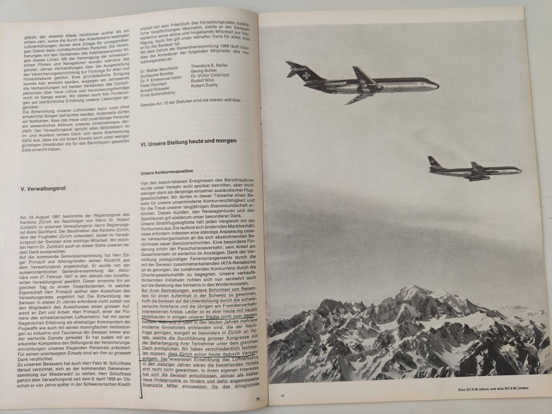 Swissair Documenti: Swissair Gechäftsbericht 1967 – Usato da Nürensdorf venduto da Wini56 1
