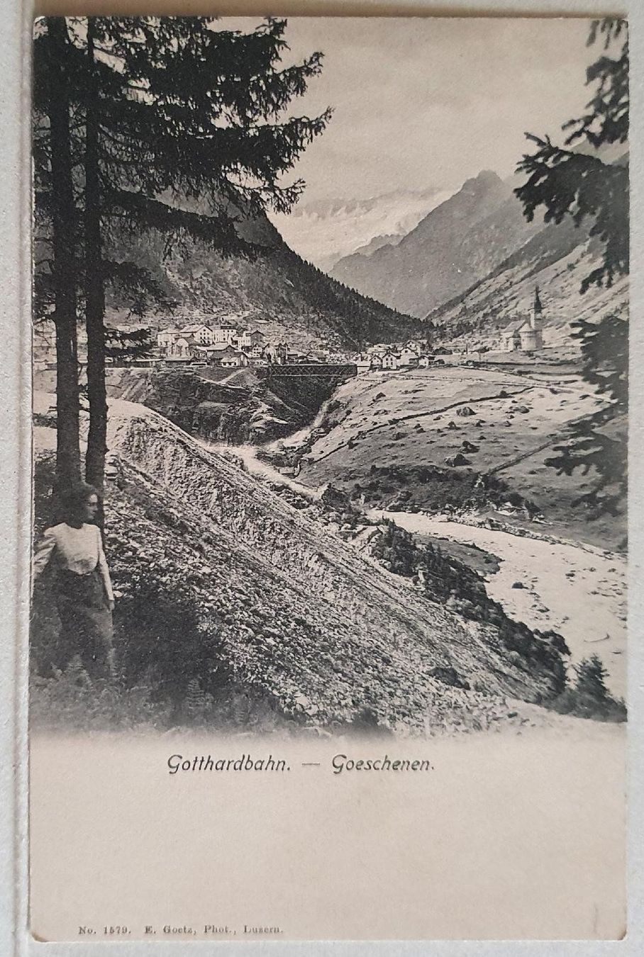 Cartoline postali: GOESCHENEN  -  Gotthardbahn – Usato da Delémont venduto da Domdom1