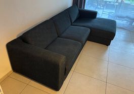 Schwedisches Sofa (kein IKEA), Schwarz-Graphit