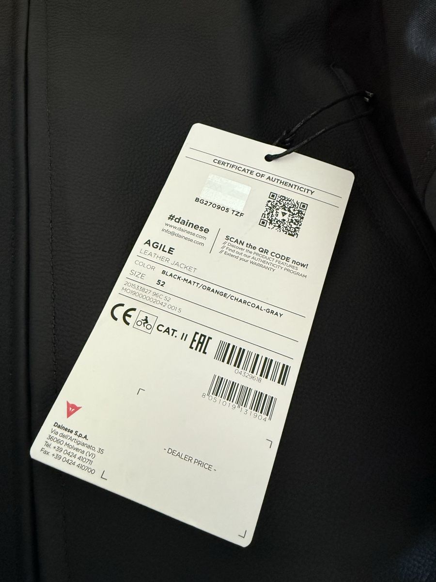 Dainese Giacche: Dainese Agile Lederjacke NEU Grösse 52 – Nuovo e nell'imballaggio originale da Gibswil venduto da Oidus 3