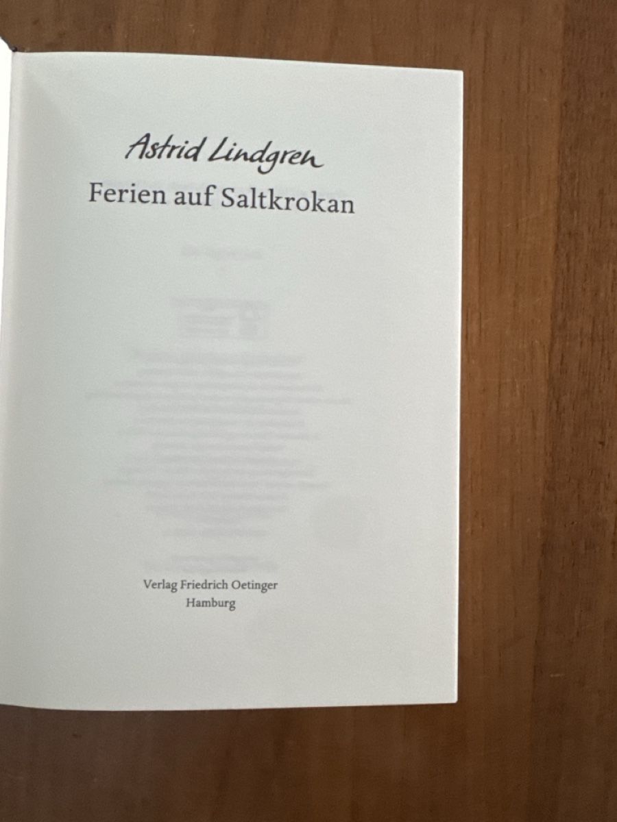 Libri: Astrid Lindgren Ferien auf Saltkrokan – Usato da Hagendorn venduto da KALU27 2