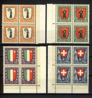 1923, Pro Juventute, Viererblöcke **