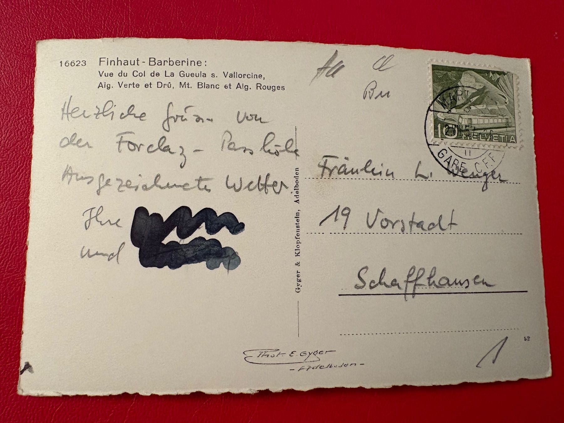 Ansichtskarten: 1957 // Finhaut - Barberine – Gebraucht aus St-Légier-La Chiésaz von Theo005 1