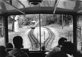 Monte Generoso TI Incrocio dei treni a cremagliera Bahn 