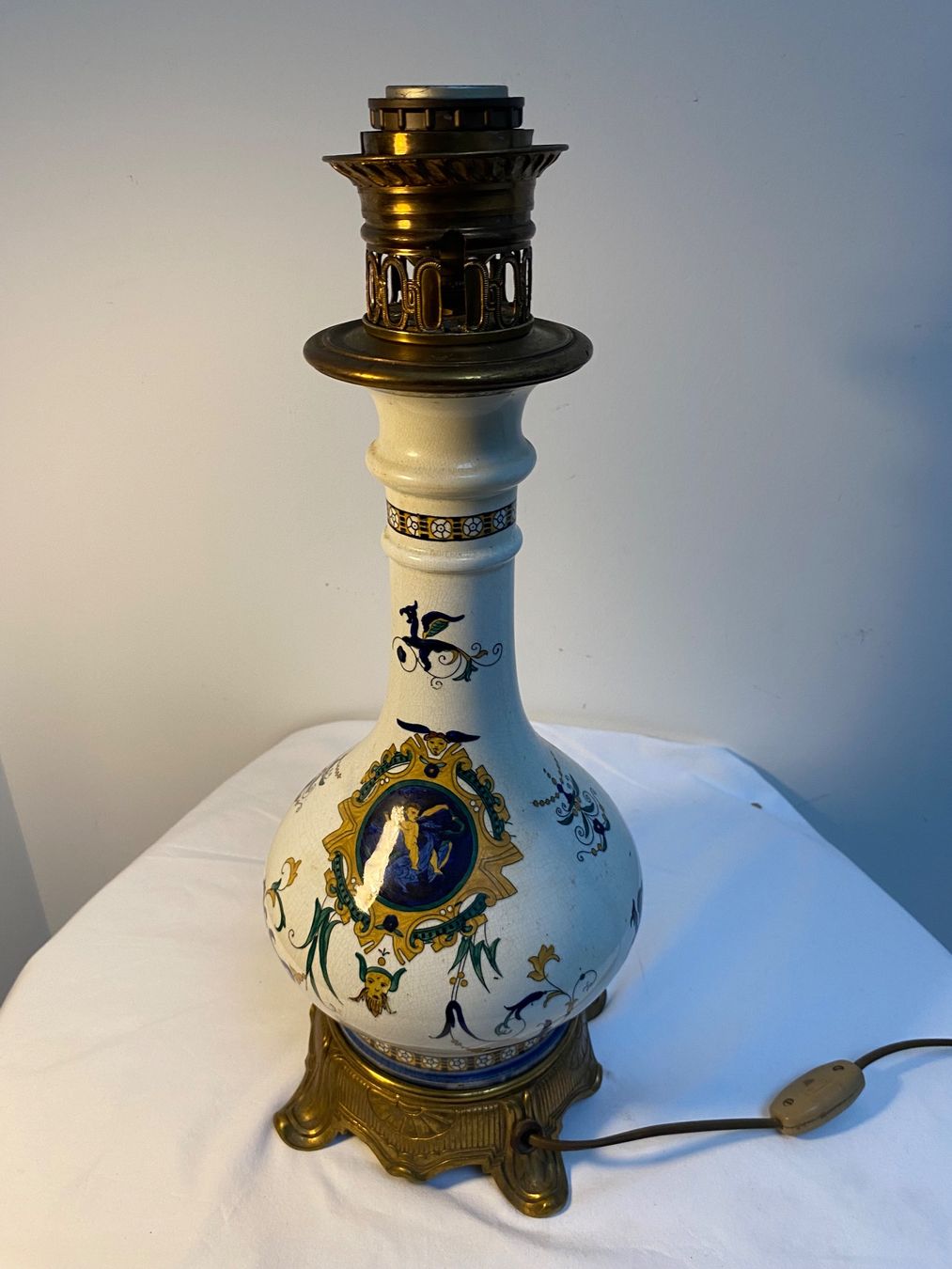 Lampen: Fayence Lampenfuss handgemalten – Gebraucht aus Basel von ota_2f9m 3