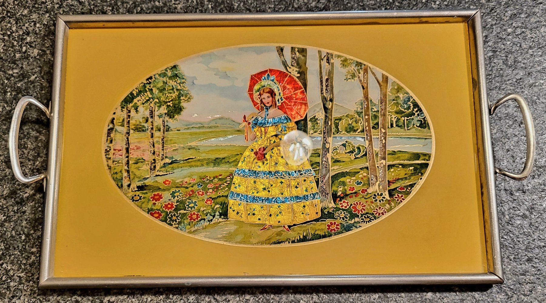 Servierplatten: Ancien plateau de service – Gebraucht aus Montet (Glâne) von Koada2