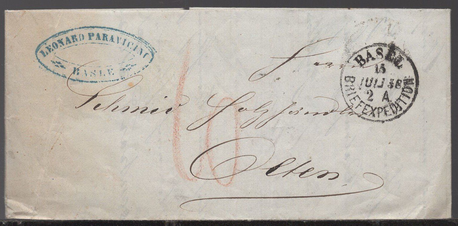 Tous les timbres: BASEL  15.JUIL 58   LEONARD  PARAVICIM – D'occasion à Aarau par kufi44