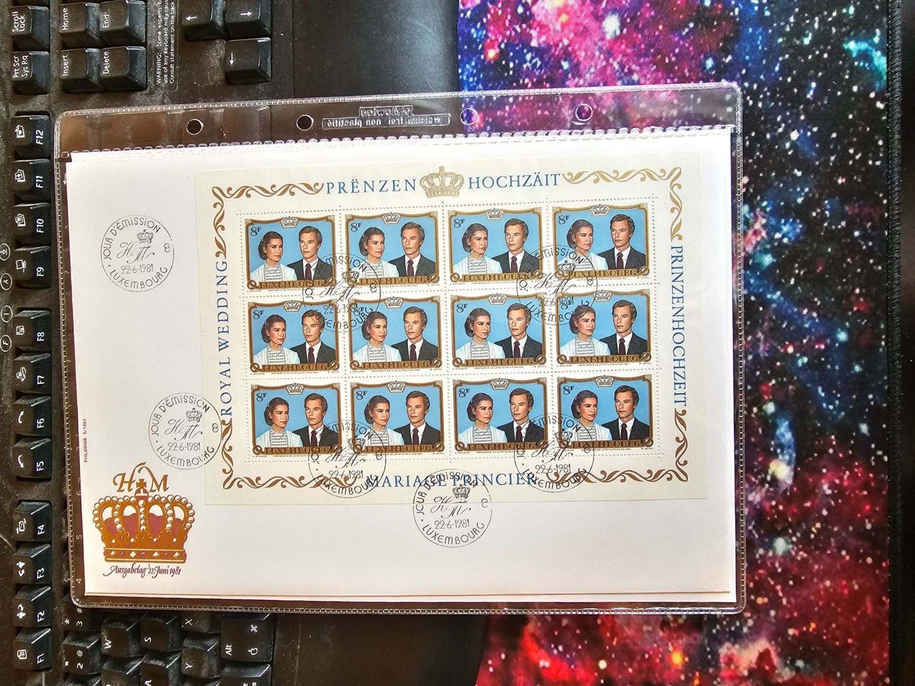 Tutti i francobolli: LUXEMBURG 1981 2 FDC KL.BOGEN +KL.BOGEN. /**/ GEST. – Usato da Dintikon venduto da bonita099