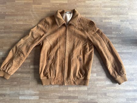 Herren Lederjacke  braun mit Reissverschluss