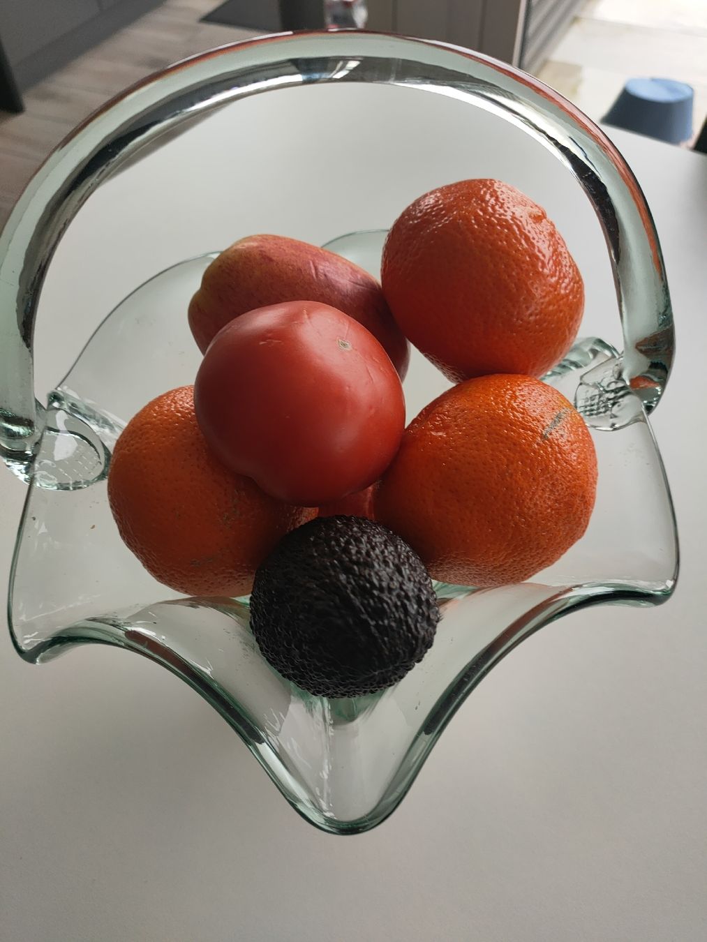 Piatti di portata: Glas Obstschale mit Henkel, Vintage Design – Usato da Gipf-Oberfrick venduto da minini 1