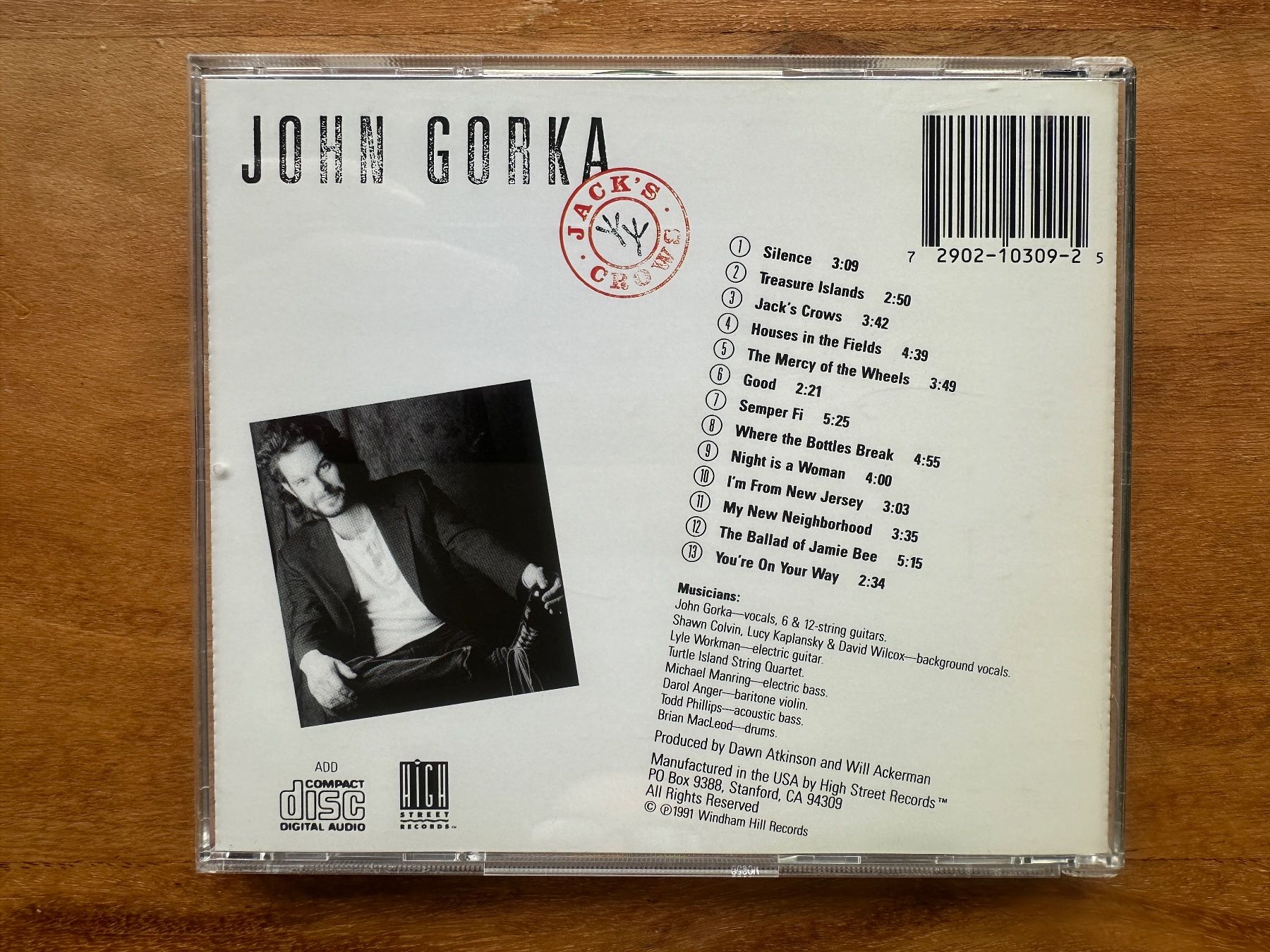CD: John Gorka - Jack's Crows (CD  Folk Rock, Folk) – Usato da Horgen venduto da flyingpenguin2000 2