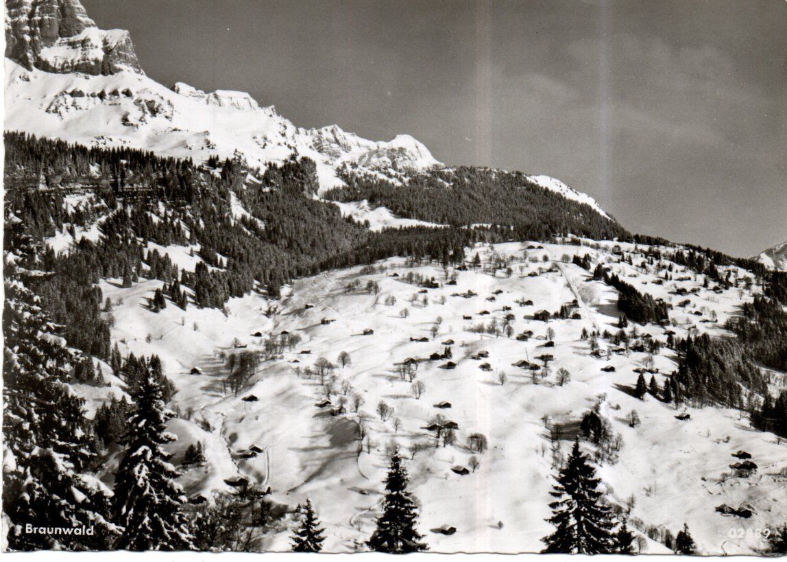 Cartoline postali: AK BRAUNWALD - SCHNEE – Usato da Greifensee venduto da scharmant