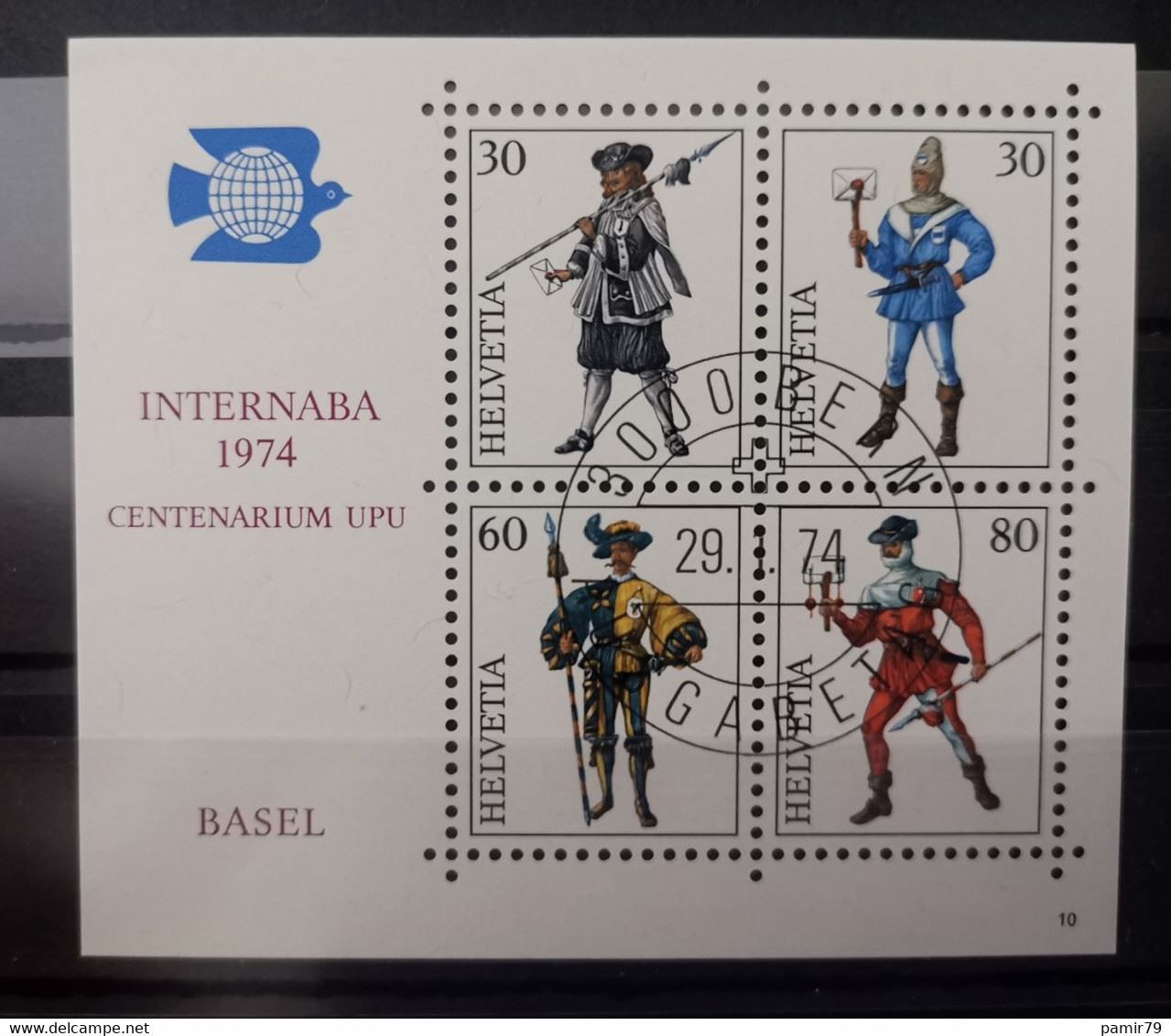 Alle Briefmarken: 1974 NABA Helvetia Basel ET-Stempel – Neu und originalverpackt aus Dübendorf von goeggi79