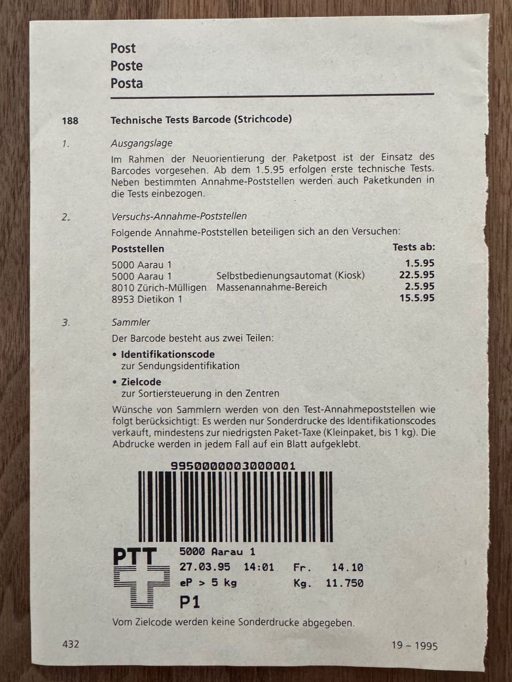 Tutti i francobolli: SFS 10 Identifikationscode UND ZIELCODE Dietikon 1, Ersttag – Usato da Jegenstorf venduto da lemur 2