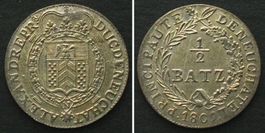 NEUENBURG / NEUCHATEL Halbbatzen 1809 ALEXANDRE BERTHIER FDC
