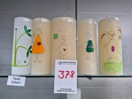378 Posten Kerzen handbemalt aus Liquidation