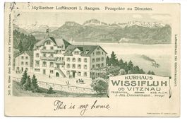 Kurhaus Wissifluh ob Vitznau (LU) Luftkurort Vorläufer-Litho