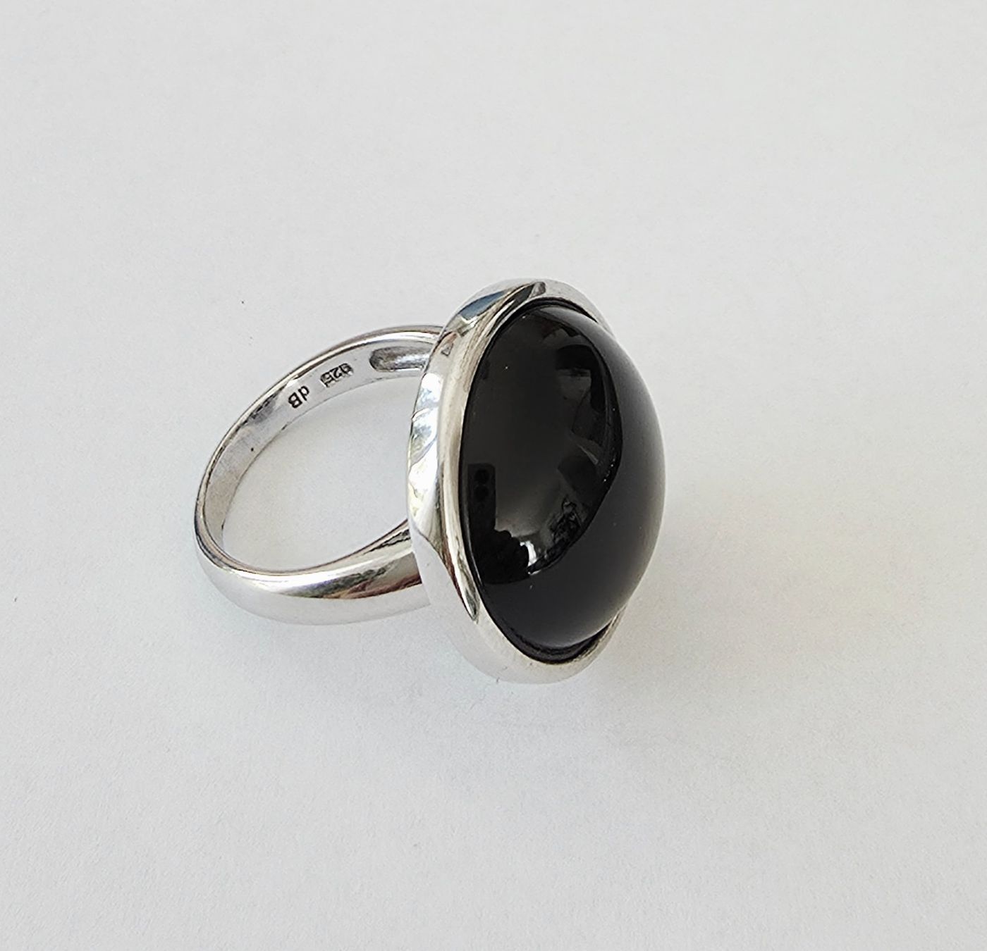 Anelli: Silber 925 Ring mit Cabochon Onyx - Neu – Nuovo e nell'imballaggio originale da Uetikon am See venduto da Coralreef 5