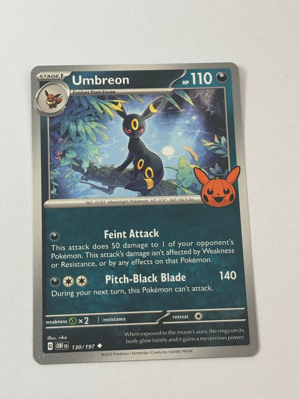 Pokémon Carte collezionabili: Pokemon-Karte Umbreon 130/197 – Usato da Herisau venduto da Seyashop1