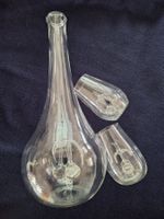 *Mundgeblasene Kunst* Kirschwasser Flasche mit 2 Gläser