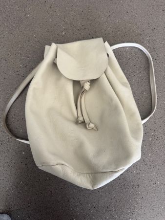 Rucksack Leder Maravillas cremeweiss