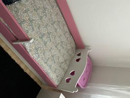 Letto per bambini rosa e bianco con cuori - Affare!