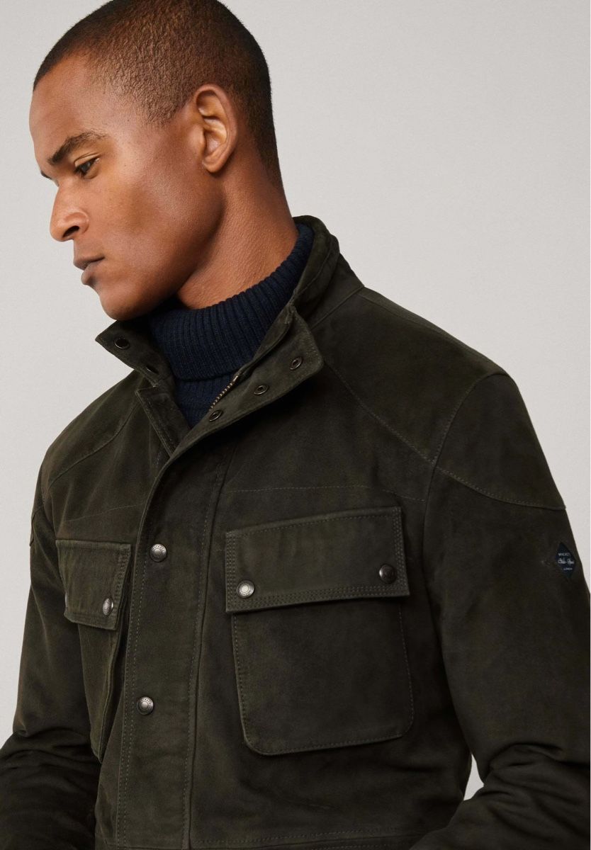 Hackett Giacche: Hackett London Lederjacke - forest night green – Nuovo e nell'imballaggio originale da Wittenbach venduto da bes_k8vr 5
