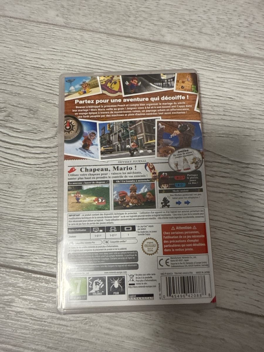 Nintendo Giochi: Jeu Nintendo Switch Super Mario Odyssey comme neuf – Nuovo (secondo la descrizione) da Tramelan venduto da arb_hky2 1