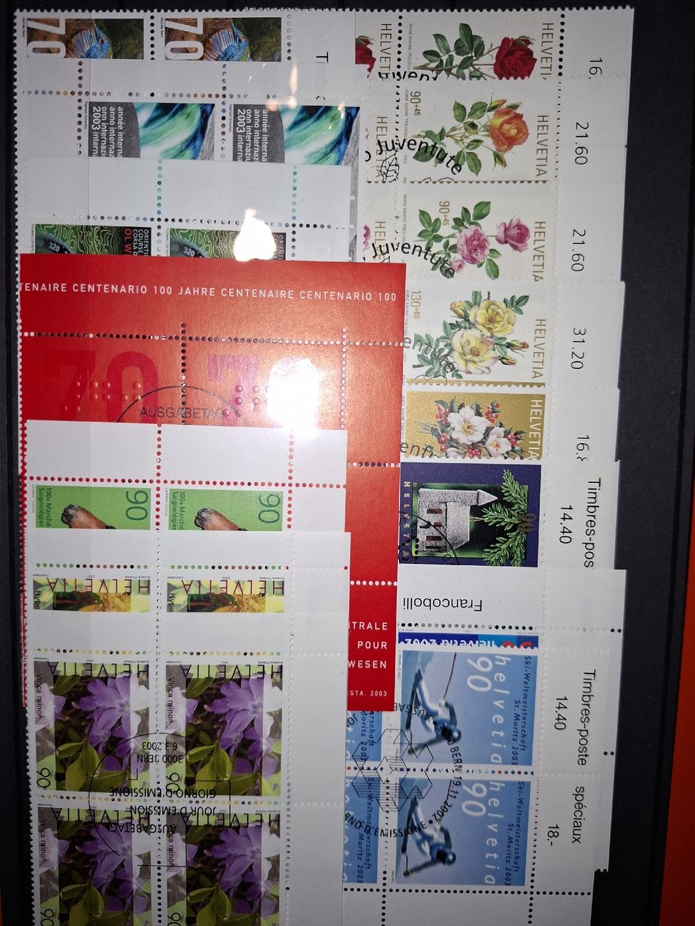 Alle Briefmarken: 4 er Blocks 2002 - 2004 – Gebraucht aus Balgach von SIMEON27 1