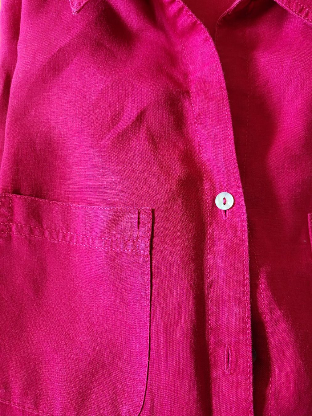 C&A Camicette: Schöne Leinenbluse, pink, Grösse 46 – Usato da Guntershausen venduto da Luzia62 1